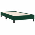 Cama Individual de Terciopelo Verde Oscuro 90x210 cm sin Colchón