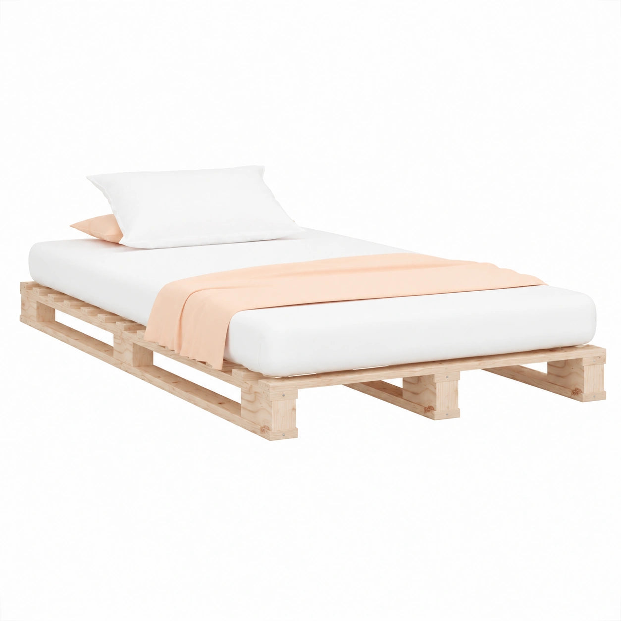 Cama de Palets de Madera de Pino 100x200 cm para Dormitorio