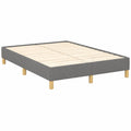 Cama para Invitados con Somier de Listones en Tela Gris Oscuro 120x190 cm