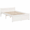 Cama de Madera Maciza Blanca 120x200 cm para Dormitorio