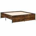 Cama Doble para Invitados de Madera y Metal 200x200 cm