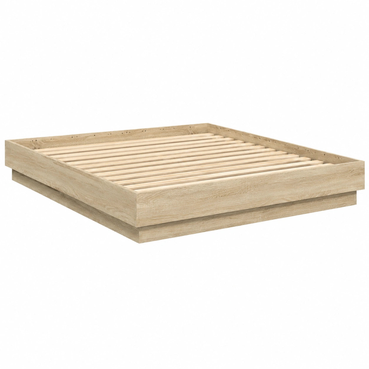 Cama de Madera Roble Sonoma 200x200 cm para Dormitorio