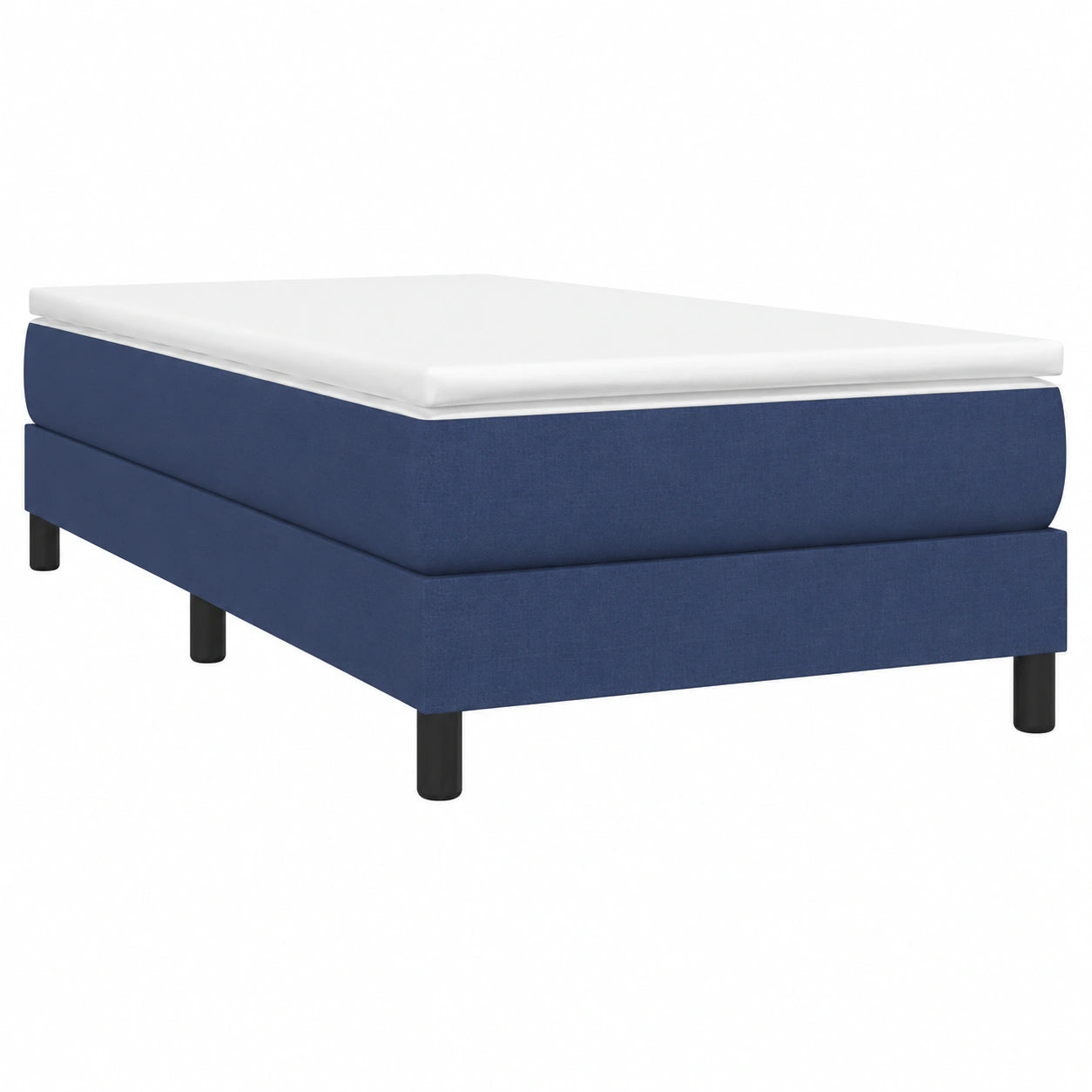 Cama Individual Tapizada Azul 90x190 cm con Somier