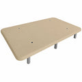 Base de Cama Tapizada 3D Beige, Estabilidad Mejorada, Refuerzo Extra y 6 Patas Metálicas, 150x190 cm