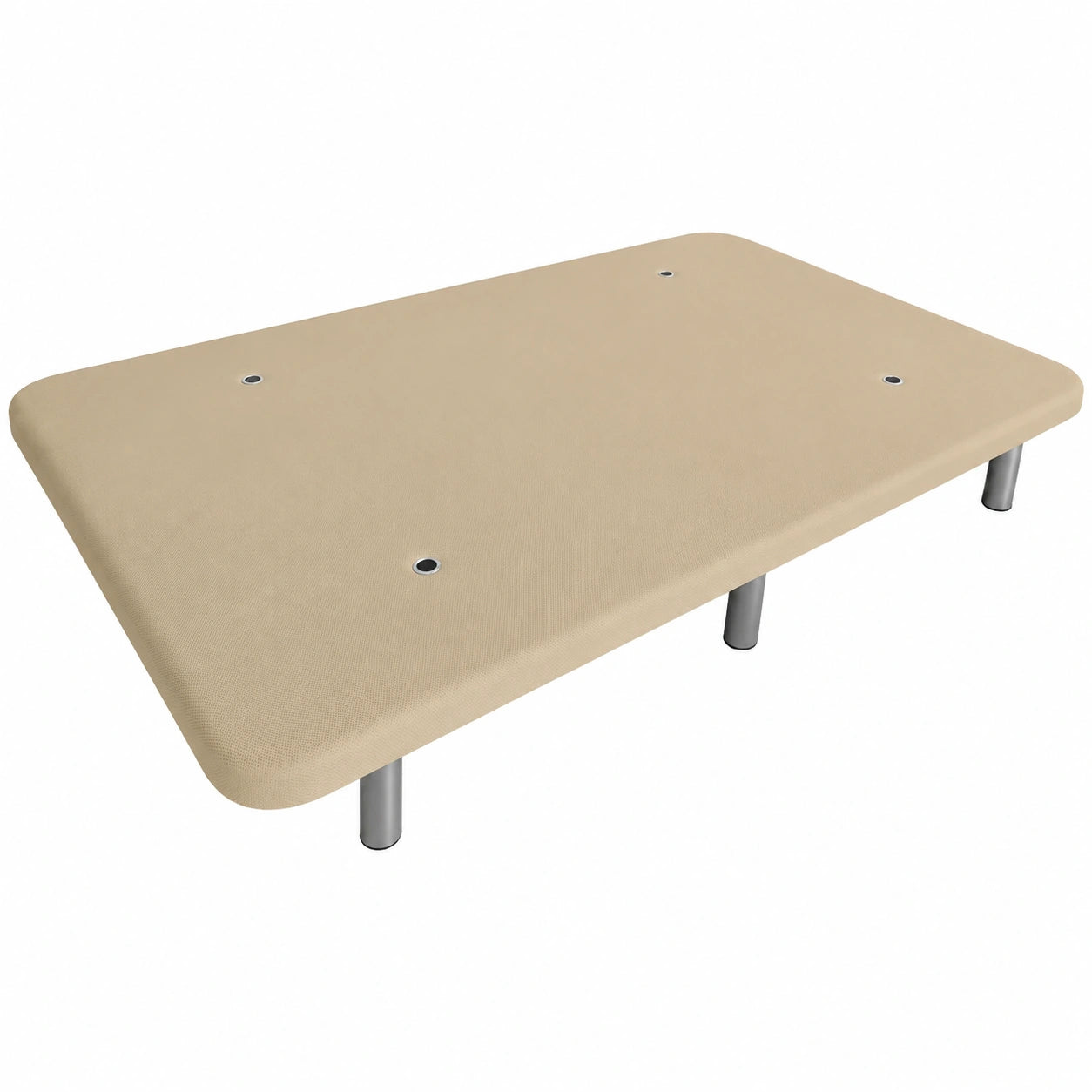 Base de Cama Tapizada 3D Beige, Estabilidad Mejorada, Refuerzo Extra y 6 Patas Metálicas, 150x190 cm