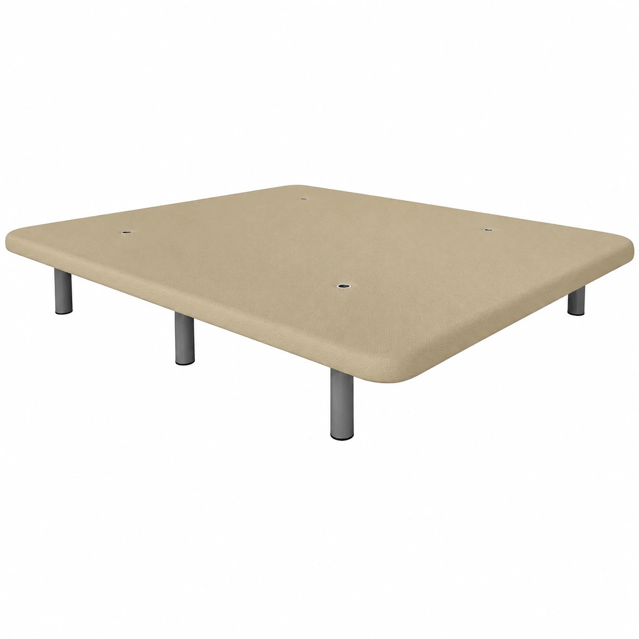 Base Tapizada Reforzada 3D con Alta Estabilidad y 6 Patas de Metal, 105x190 cm, Beige