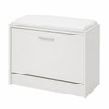 Zapatero Blanco de Madera con Puerta Abatible para 6 Pares, 30x63x45 cm