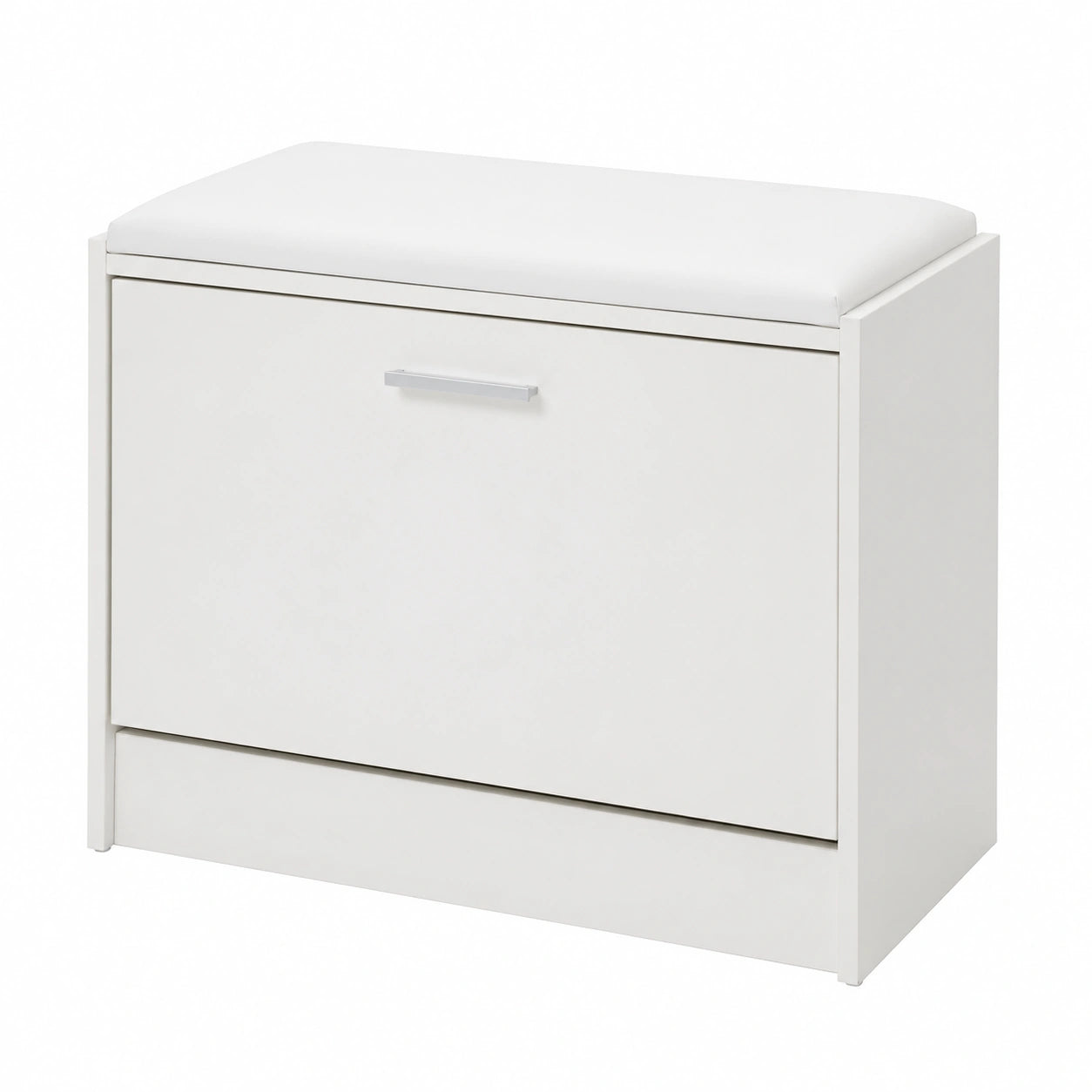 Zapatero Blanco de Madera con Puerta Abatible para 6 Pares, 30x63x45 cm