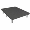 Base Tapizada 3D Reforzada con 6 Patas Metálicas, 135x180 cm, Gris Oscuro