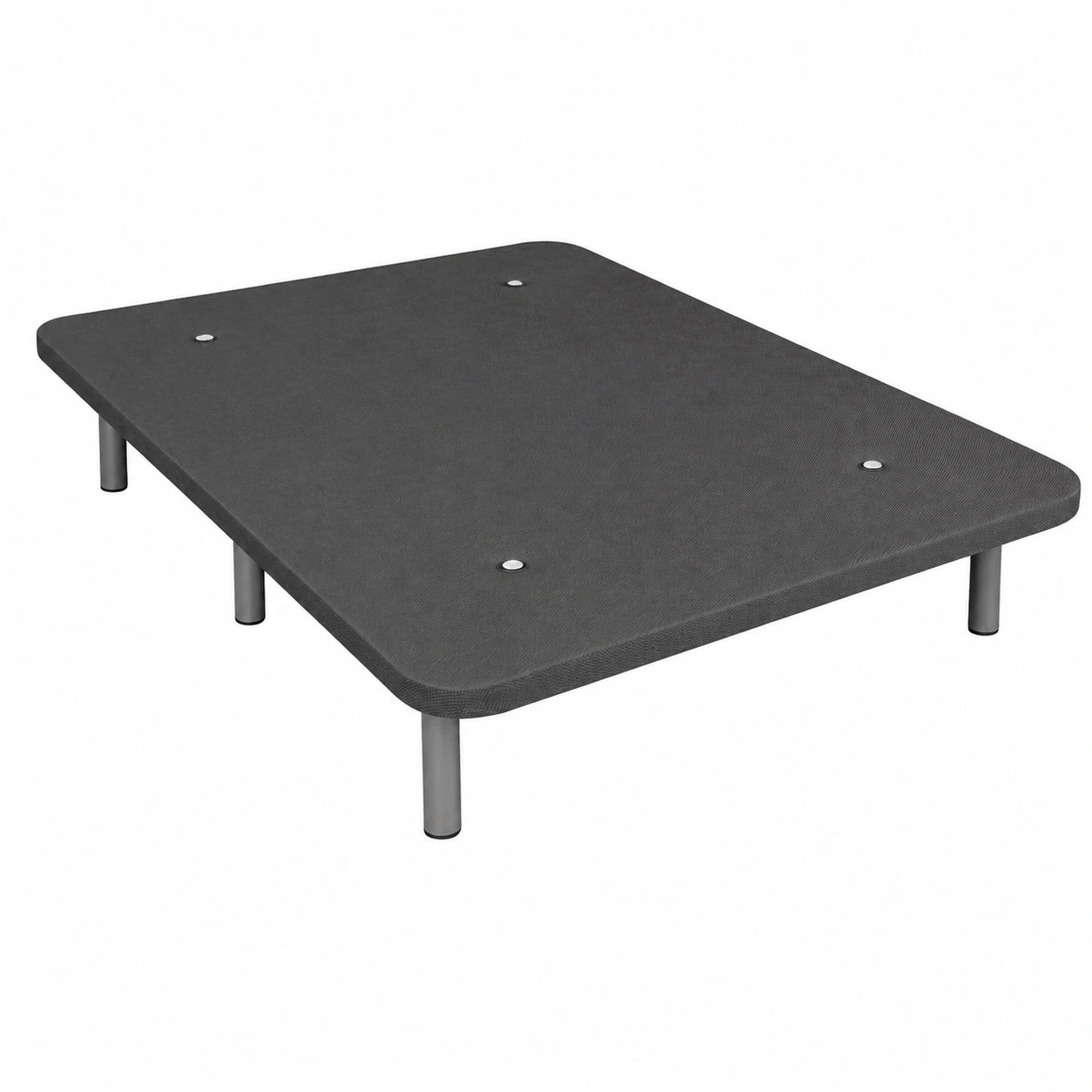 Base Tapizada 3D Reforzada con 6 Patas Metálicas, 135x180 cm, Gris Oscuro