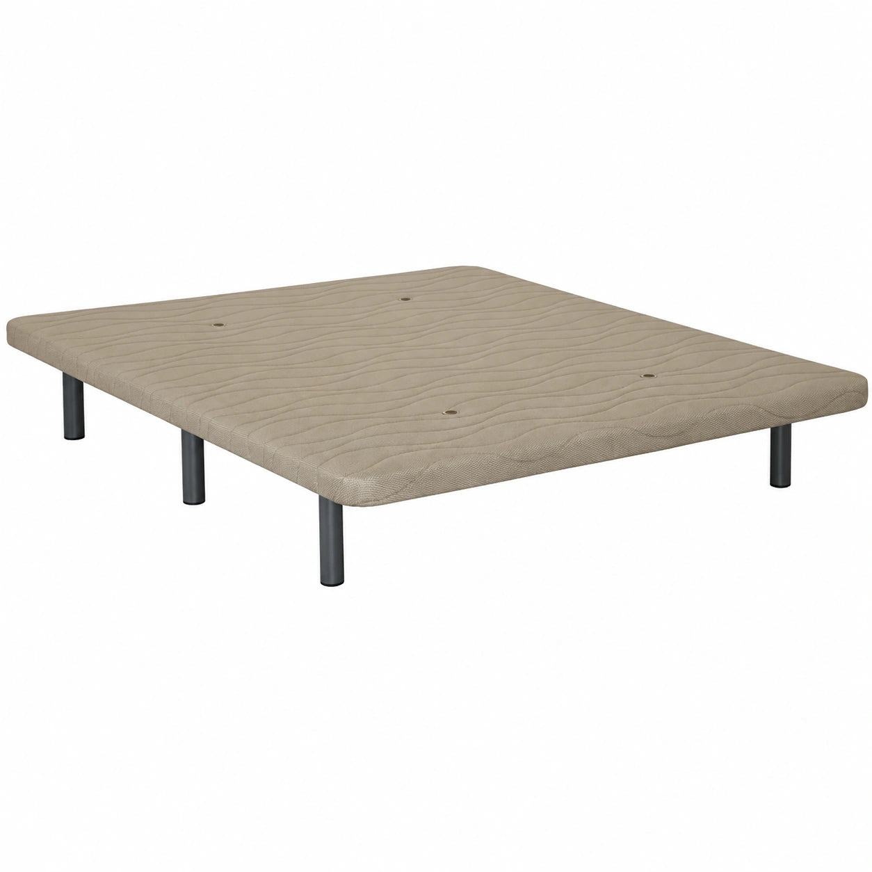 Base Tapizada 3D de Matnature, Estructura de Madera y Bastidor Metálico, Sistema FreshAir Transpirable, Altura Total 30 cm (135 x 190 cm, Beige)