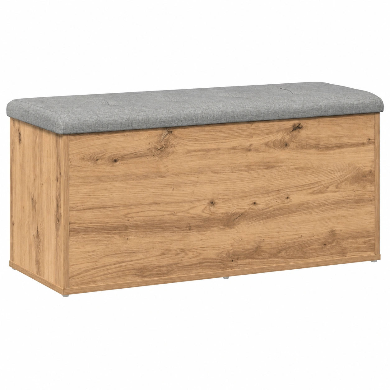 Banco de almacenamiento de madera de roble hecho a mano 102x42x45 cm
