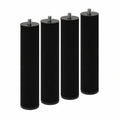Juego de patas negras para somier 50mm, 4 piezas Tapiflex