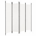 Separador de Ambientes 4 Paneles Blanco 300x220 cm Tela