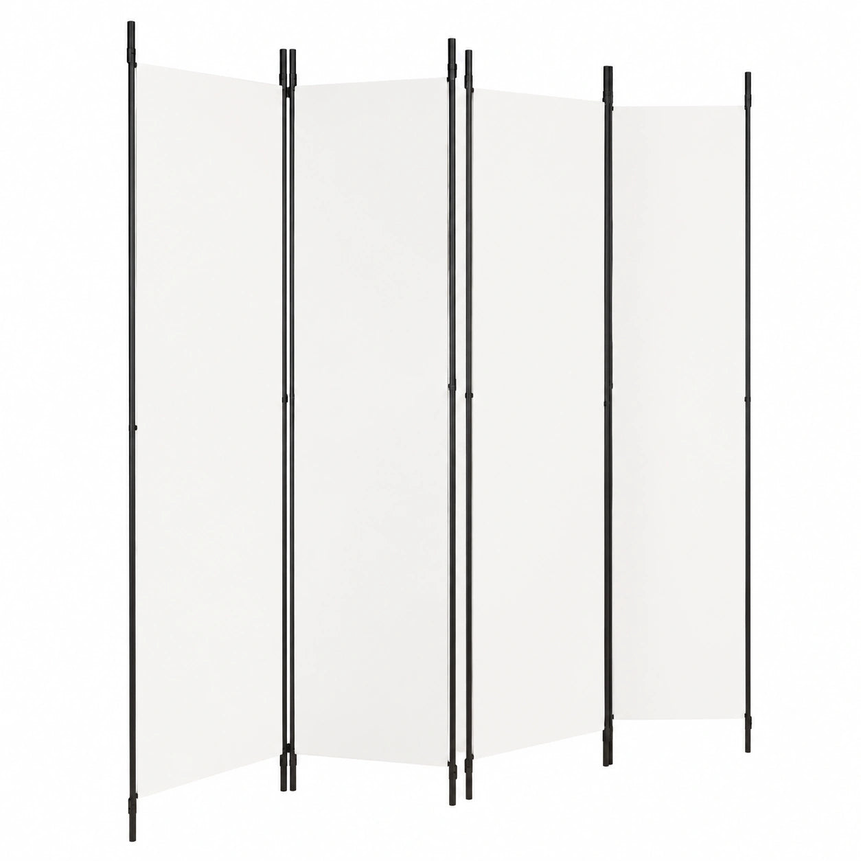 Separador de Ambientes 4 Paneles Blanco 300x220 cm Tela