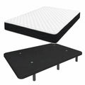 Cama Completa Venus con Colchón Viscoelástico y Base Reforzada, 90x190 cm, Color Negro